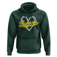 Bananas Vintage Heart Baseball Fan Game Day Hoodie