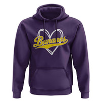 Bananas Vintage Heart Baseball Fan Game Day Hoodie