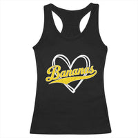 Bananas Vintage Heart Baseball Fan Game Day Racerback Tank Top