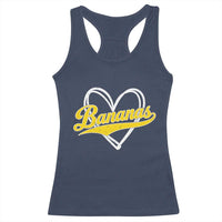 Bananas Vintage Heart Baseball Fan Game Day Racerback Tank Top