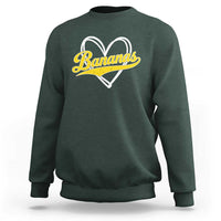 Bananas Vintage Heart Baseball Fan Game Day Sweatshirt