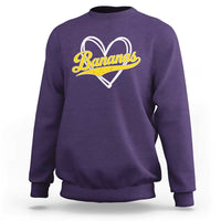 Bananas Vintage Heart Baseball Fan Game Day Sweatshirt