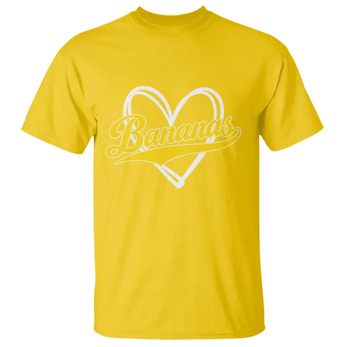 Bananas Vintage Heart Baseball Fan Game Day T Shirt