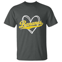 Bananas Vintage Heart Baseball Fan Game Day T Shirt