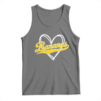 Bananas Vintage Heart Baseball Fan Game Day Tank Top