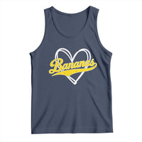 Bananas Vintage Heart Baseball Fan Game Day Tank Top