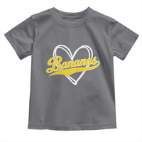 Bananas Vintage Heart Baseball Fan Game Day Toddler T Shirt