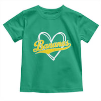 Bananas Vintage Heart Baseball Fan Game Day Toddler T Shirt
