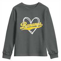 Bananas Vintage Heart Baseball Fan Game Day Youth Sweatshirt