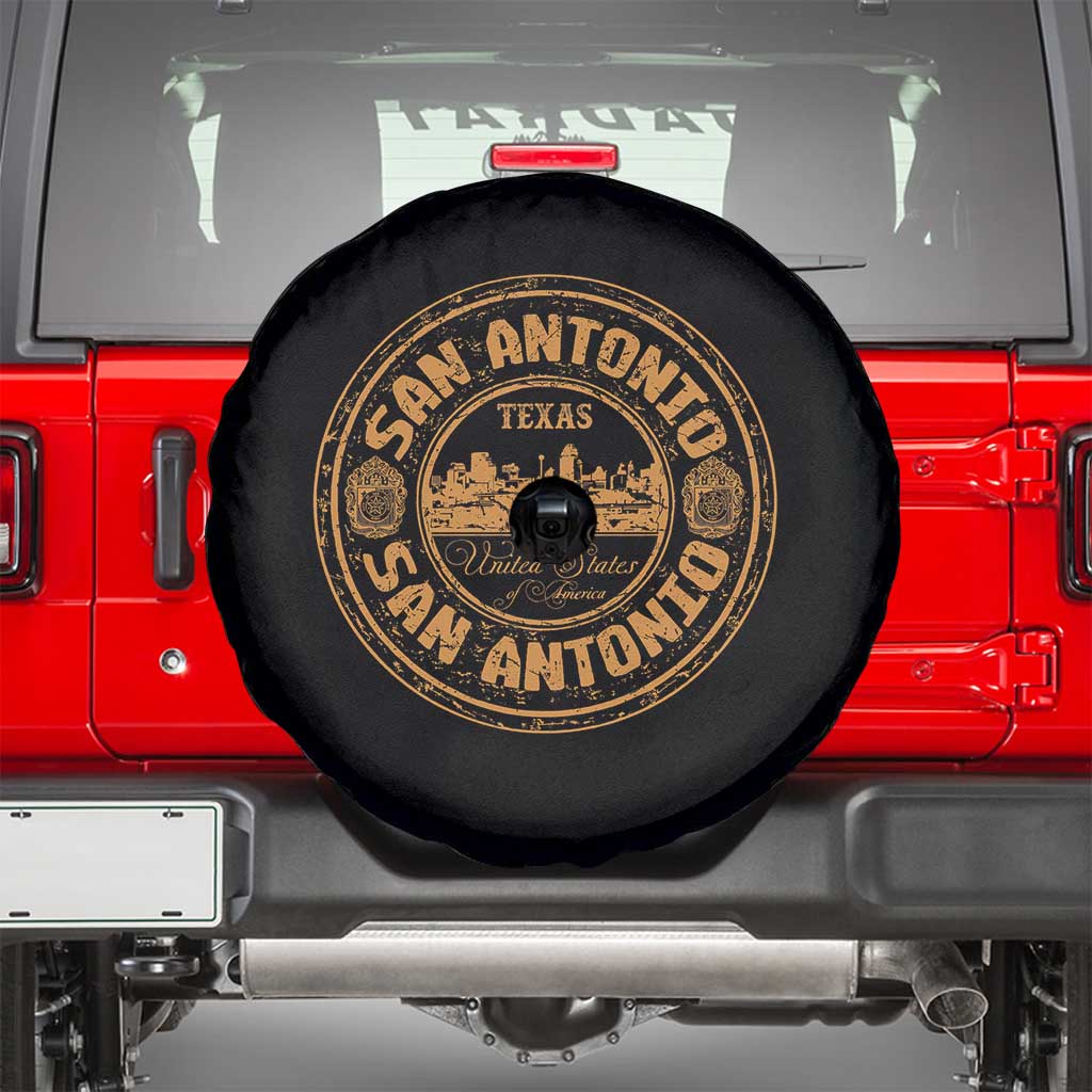 San Antonio Texas TX Vintage Souvenir Texan Pride Spare Tire Cover