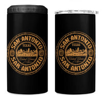 San Antonio Texas TX Vintage Souvenir Texan Pride 4 in 1 Can Cooler Tumbler