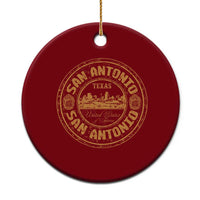 San Antonio Texas TX Vintage Souvenir Texan Pride Ceramic Ornament