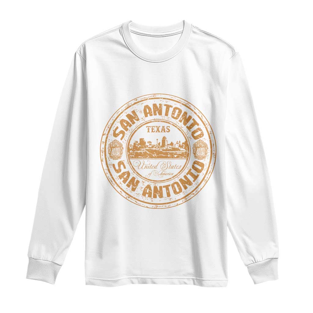 San Antonio Texas TX Vintage Souvenir Texan Pride Long Sleeve Shirt