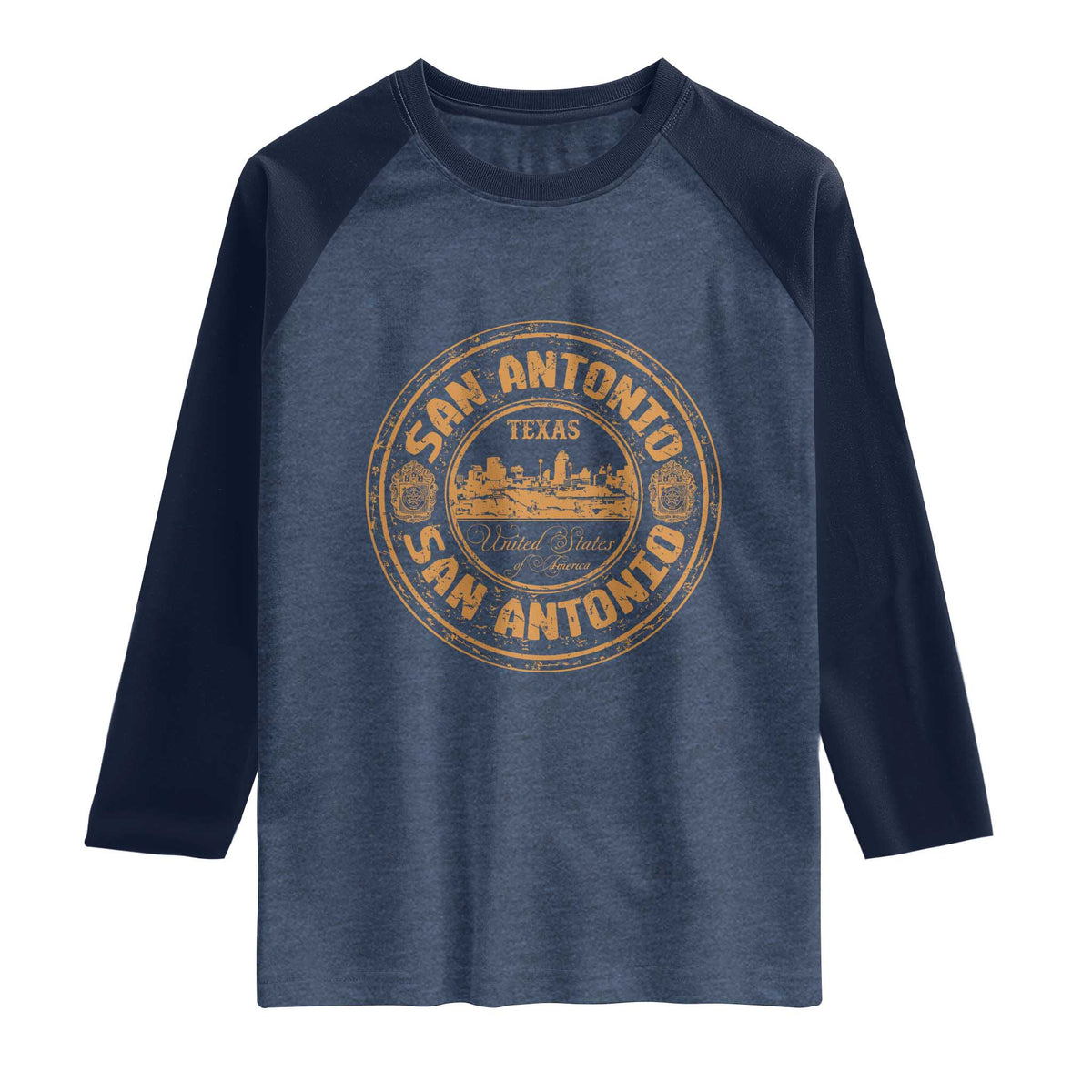 San Antonio Texas TX Vintage Souvenir Texan Pride Raglan Shirt