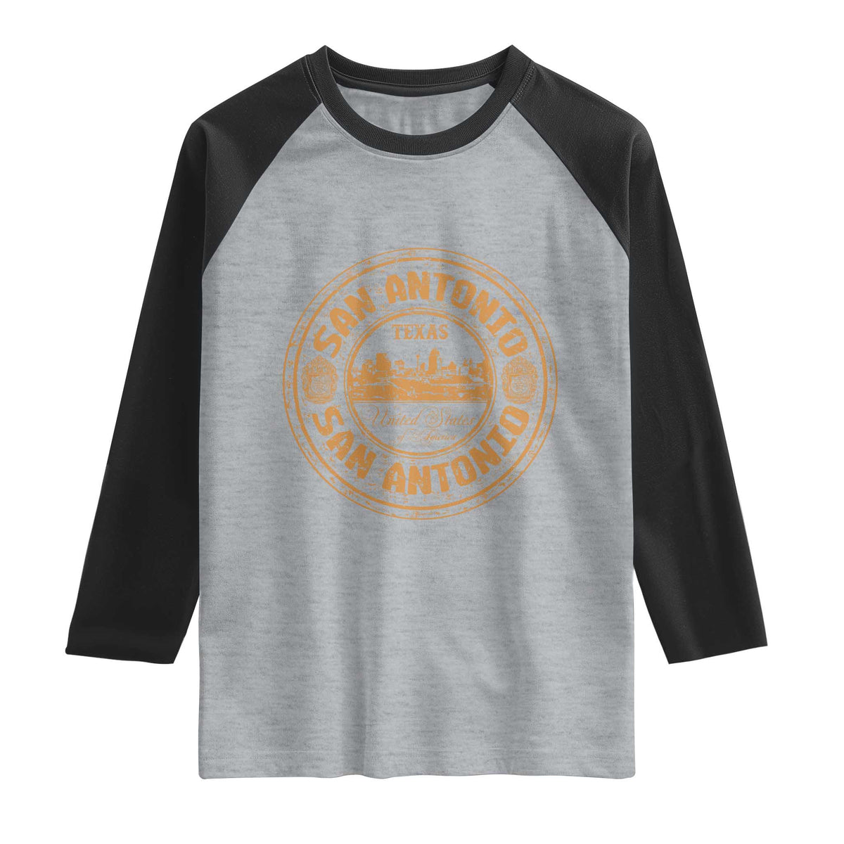 San Antonio Texas TX Vintage Souvenir Texan Pride Raglan Shirt