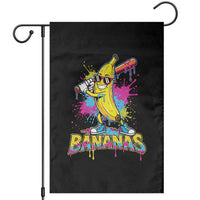 Funny Bananas Baseball Drip Ice Cream Sports Splatter Garden Flag