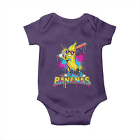 Funny Bananas Baseball Drip Ice Cream Sports Splatter Baby Onesie