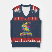Funny Bananas Baseball Drip Ice Cream Sports Splatter V-Neck Knit Sweater Vest
