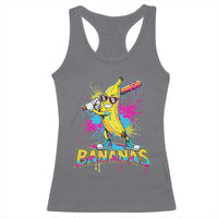 Funny Bananas Baseball Drip Ice Cream Sports Splatter Racerback Tank Top