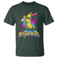 Funny Bananas Baseball Drip Ice Cream Sports Splatter T Shirt