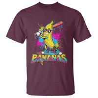 Funny Bananas Baseball Drip Ice Cream Sports Splatter T Shirt