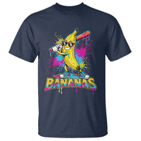 Funny Bananas Baseball Drip Ice Cream Sports Splatter T Shirt