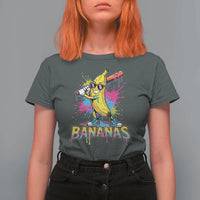 Funny Bananas Baseball Drip Ice Cream Sports Splatter T Shirt For Women
