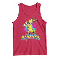 Funny Bananas Baseball Drip Ice Cream Sports Splatter Tank Top