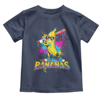 Funny Bananas Baseball Drip Ice Cream Sports Splatter Toddler T Shirt