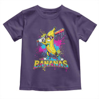 Funny Bananas Baseball Drip Ice Cream Sports Splatter Toddler T Shirt