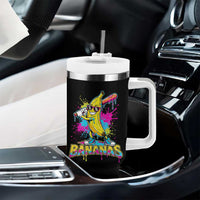 Funny Bananas Baseball Drip Ice Cream Sports Splatter Tumbler With Handle