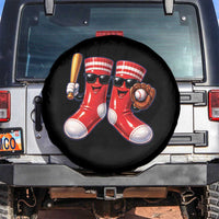 Funny Red Socks Playing Baseball Graphic Sport Game Day Spare Tire Cover