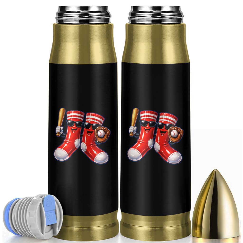 Funny Red Socks Playing Baseball Graphic Sport Game Day Bullet Tumbler