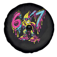 Funny 67 Banana Baseball Drip Ice Cream Six Seven Meme Spare Tire Cover