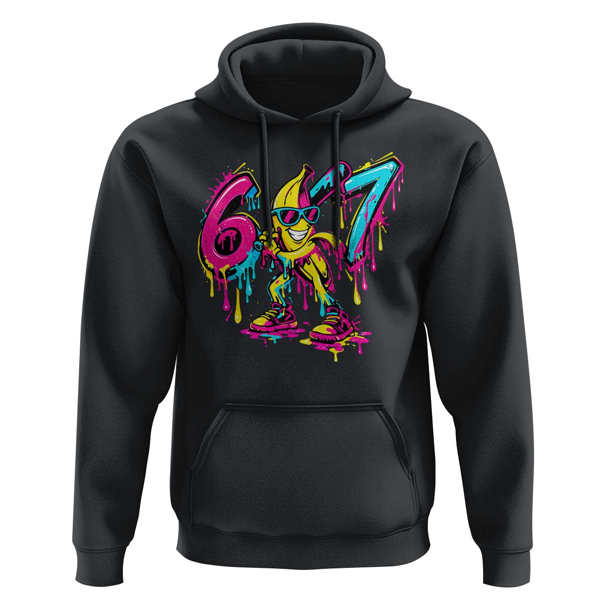 Funny 67 Banana Baseball Drip Ice Cream Six Seven Meme Hoodie