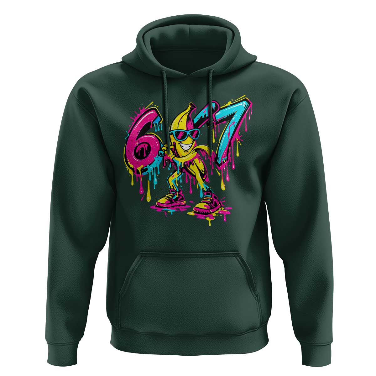 Funny 67 Banana Baseball Drip Ice Cream Six Seven Meme Hoodie