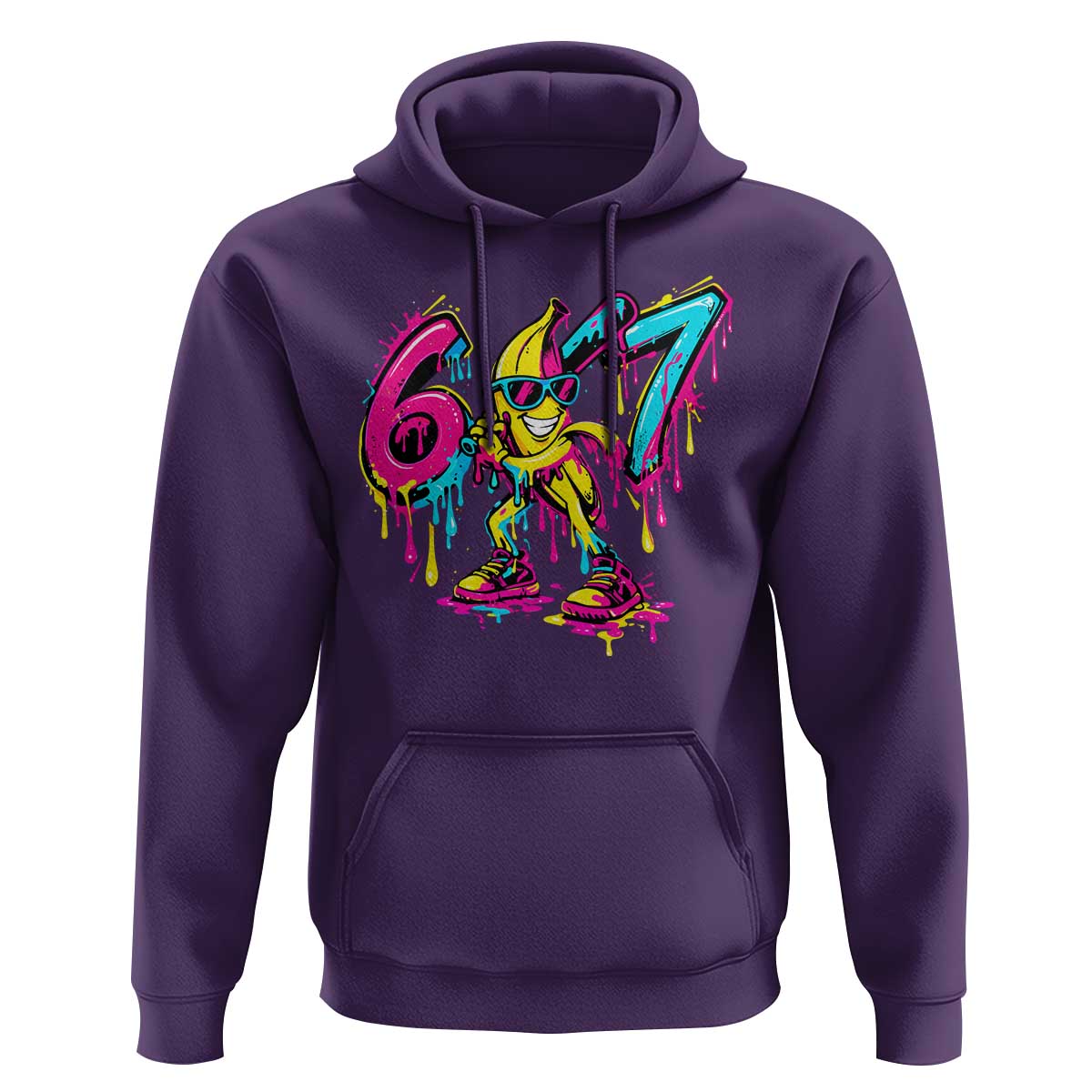 Funny 67 Banana Baseball Drip Ice Cream Six Seven Meme Hoodie