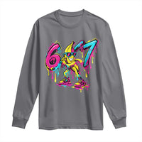Funny 67 Banana Baseball Drip Ice Cream Six Seven Meme Long Sleeve Shirt