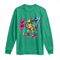 Funny 67 Banana Baseball Drip Ice Cream Six Seven Meme Long Sleeve Shirt