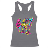 Funny 67 Banana Baseball Drip Ice Cream Six Seven Meme Racerback Tank Top