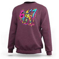 Funny 67 Banana Baseball Drip Ice Cream Six Seven Meme Sweatshirt