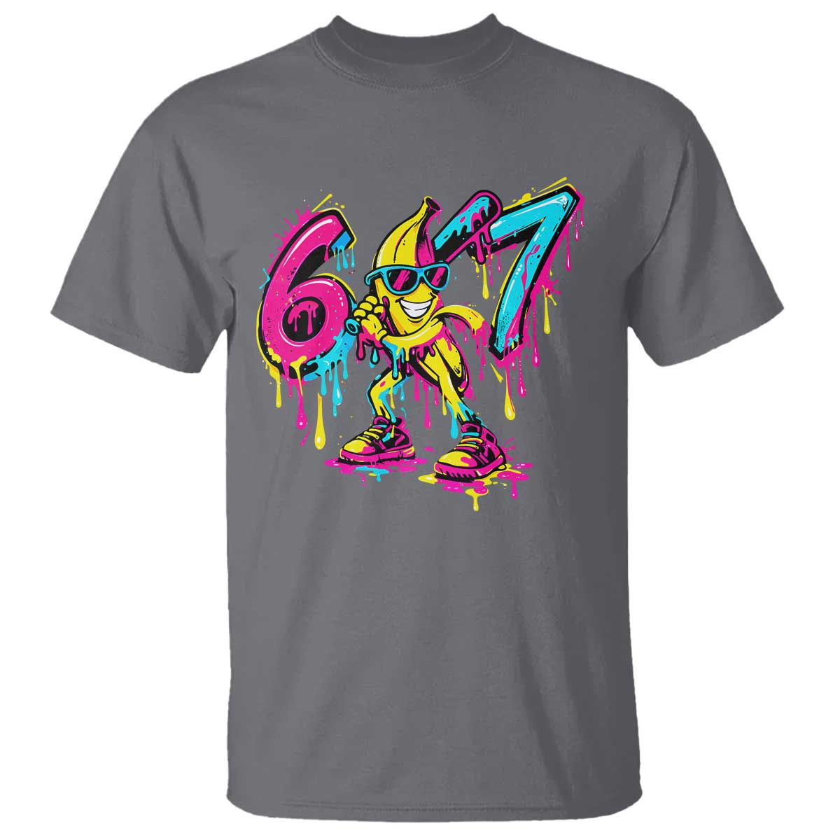 Funny 67 Banana Baseball Drip Ice Cream Six Seven Meme T Shirt