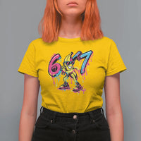 Funny 67 Banana Baseball Drip Ice Cream Six Seven Meme T Shirt For Women