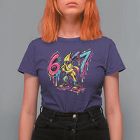 Funny 67 Banana Baseball Drip Ice Cream Six Seven Meme T Shirt For Women