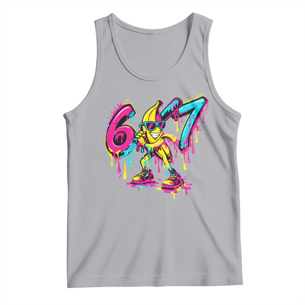 Funny 67 Banana Baseball Drip Ice Cream Six Seven Meme Tank Top