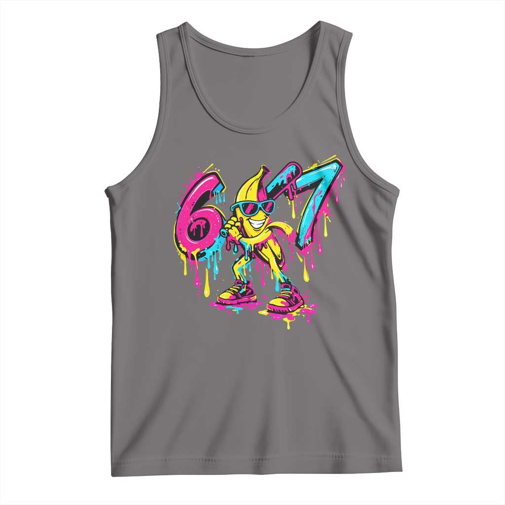 Funny 67 Banana Baseball Drip Ice Cream Six Seven Meme Tank Top