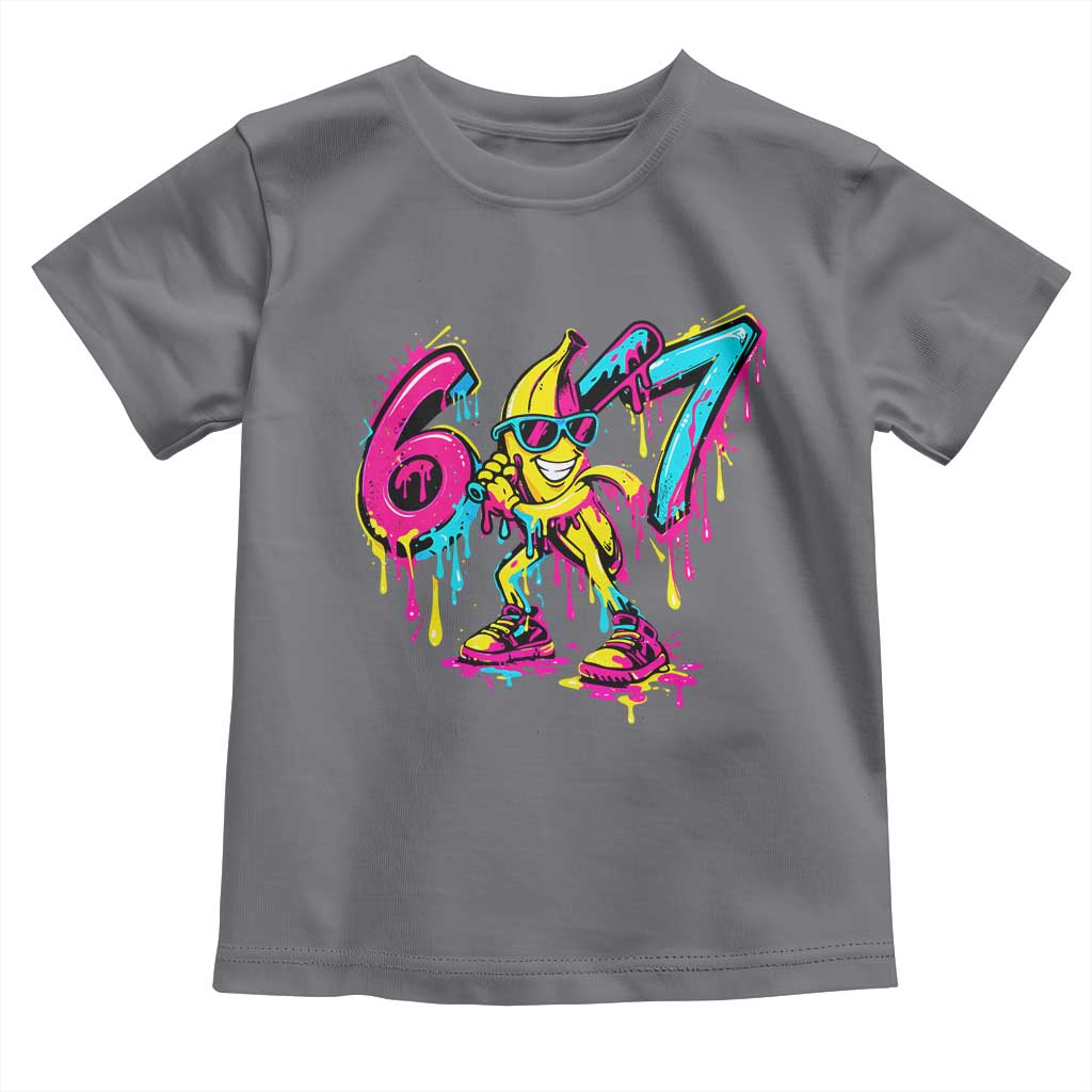 Funny 67 Banana Baseball Drip Ice Cream Six Seven Meme Toddler T Shirt