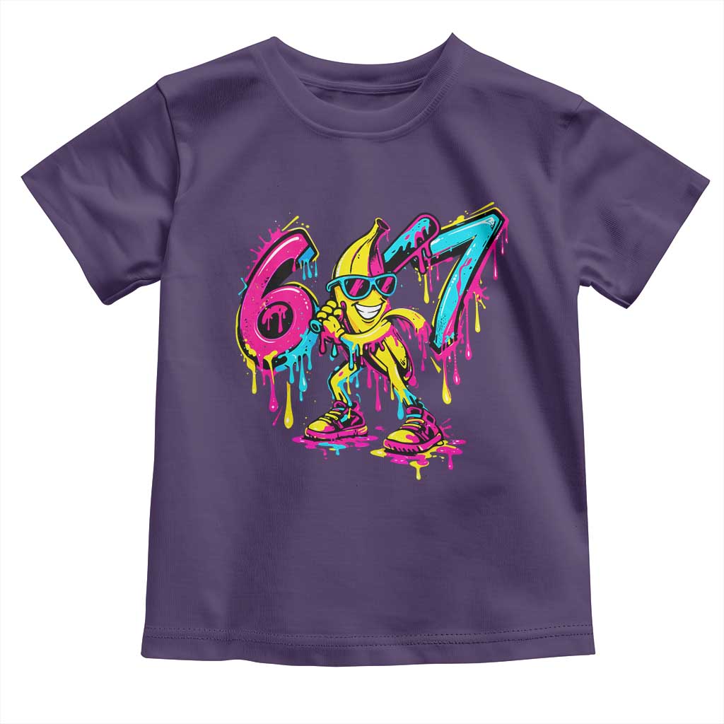 Funny 67 Banana Baseball Drip Ice Cream Six Seven Meme Toddler T Shirt