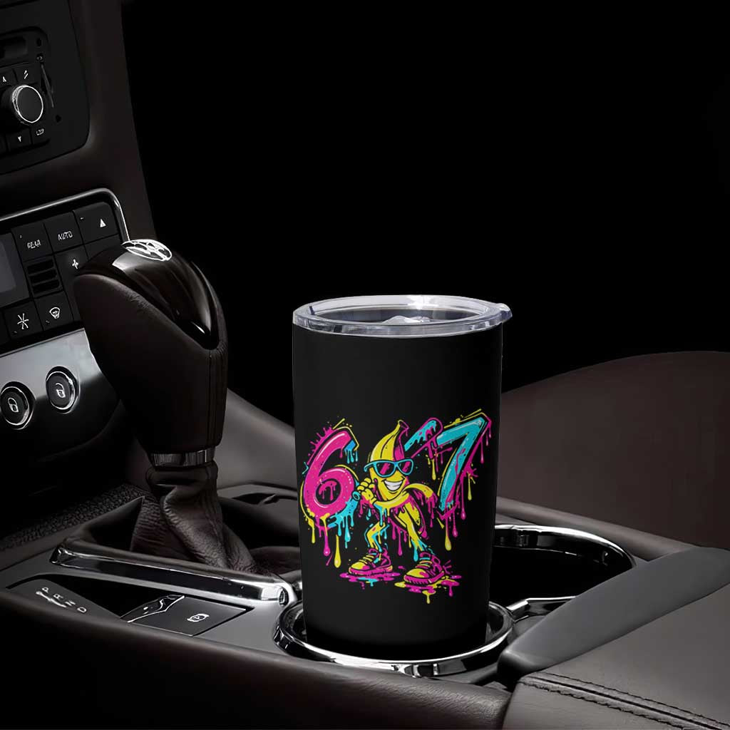 Funny 67 Banana Baseball Drip Ice Cream Six Seven Meme Tumbler Cup