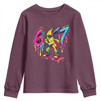 Funny 67 Banana Baseball Drip Ice Cream Six Seven Meme Youth Sweatshirt